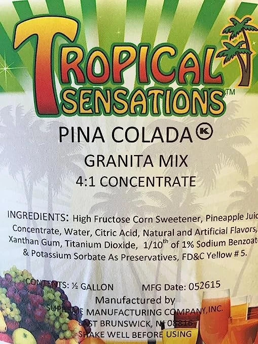 Tropical Sensations - Pina Colada Granita Mix, 1 Bottle 64 Oz 5 Tropical Sensations - Pina Colada Granita Mix, 1 Bottle 64 Oz - Image 3
