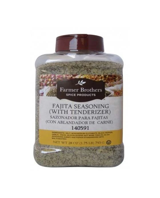 Farmer Brothers Fajita Seasoning (With Tenderizer), 1.75 Lb Bottle 3 Farmer Brothers Fajita Seasoning (With Tenderizer), 1.75 Lb Bottle