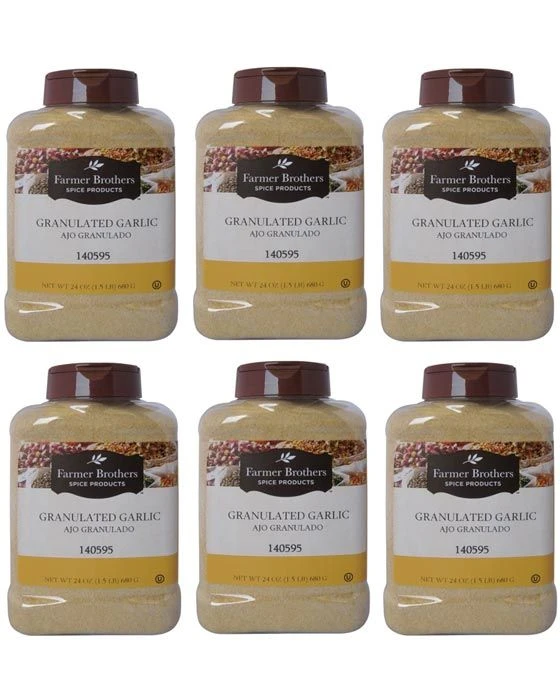 Farmer Brothers Granulated Garlic (6 Bottles/1.5 Lb Ea.) 3 Farmer Brothers Granulated Garlic (6 Bottles/1.5 Lb Ea.)
