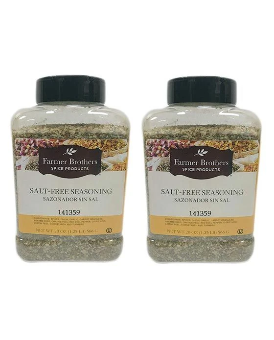 Farmer Brothers Salt-Free Seasoning (2 Bottles/1.25 Lb Ea.) 3 Farmer Brothers Salt-Free Seasoning (2 Bottles/1.25 Lb Ea.)