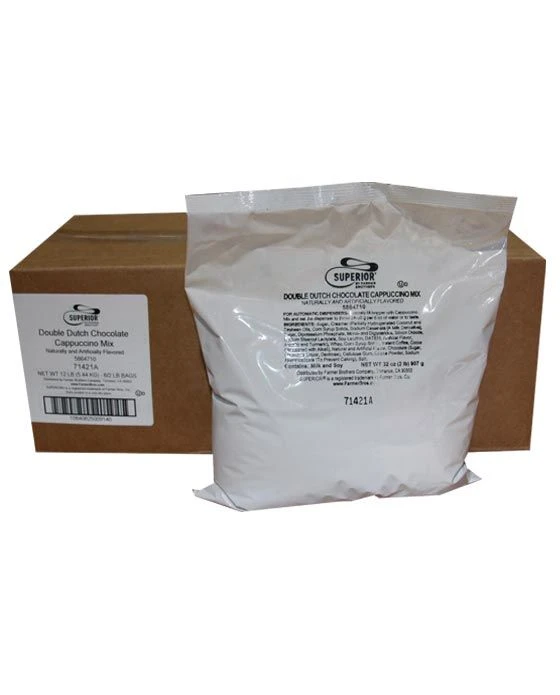 Superior Cappuccino MixDouble Dutch Chocolate 6 Bags (2 Lbs Ea) 3 Superior Cappuccino MixDouble Dutch Chocolate 6 Bags (2 Lbs Ea)