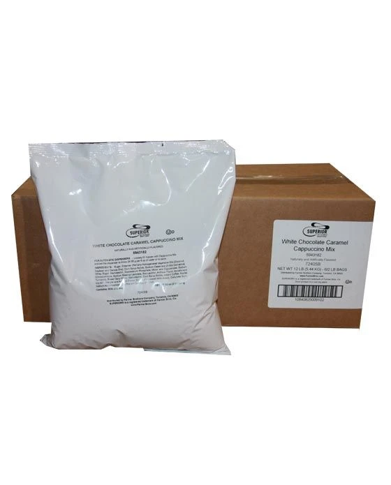 Superior Cappuccino Mix White Chocolate Caramel 6 Bags (2 Lbs Ea) 3 Superior Cappuccino Mix White Chocolate Caramel 6 Bags (2 Lbs Ea)