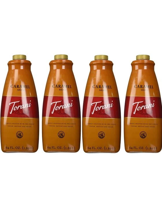 Torani Caramel Sauce, 4 Bottles/64 Oz Ea. Free Pump Included 3 Torani Caramel Sauce, 4 Bottles/64 Oz Ea. Free Pump Included