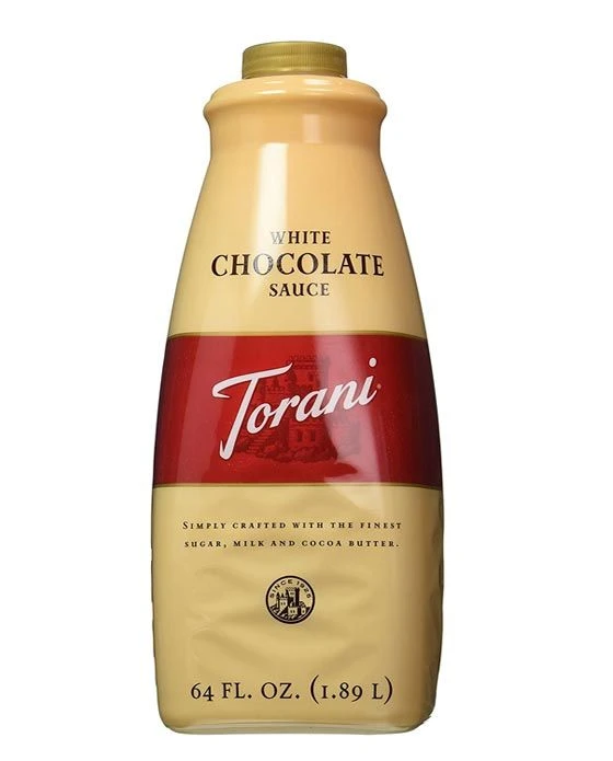 Torani White Chocolate Sauce, 1 Bottle/64 Oz Free Pump Included 3 Torani White Chocolate Sauce, 1 Bottle/64 Oz Free Pump Included