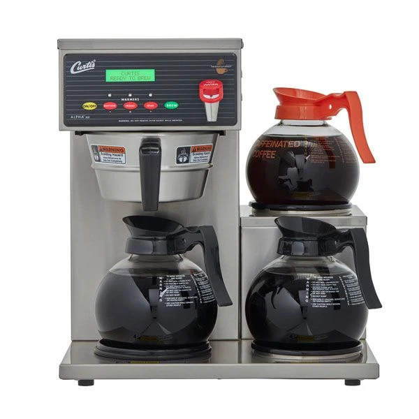 Curtis ALP3GTR63A000 G3 Alpha® Decanter 3 Station With 3 Lower Right Warmers - 120/220V 3 Curtis ALP3GTR63A000 G3 Alpha® Decanter 3 Station With 3 Lower Right Warmers - 120/220V