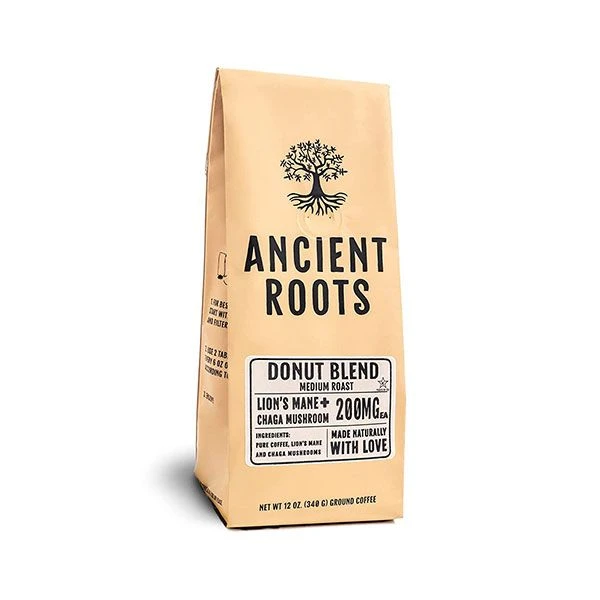 Ancient Roots Donut Shop Medium Roast Flavored Mushroom Ground Coffee6/12 Oz Bags 4 Ancient Roots Donut Shop Medium Roast Flavored Mushroom Ground Coffee6/12 Oz Bags - Image 2