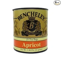 Bencheley Apricot Tea, 25 Tea Bags (1.46 Oz) -Miscela Drink Store bencheley apricot tea1 1
