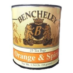 Bencheley Orange & Spice Tea, 25 Tea Bags (1.54 Oz) -Miscela Drink Store bencheley orange spice tea 1