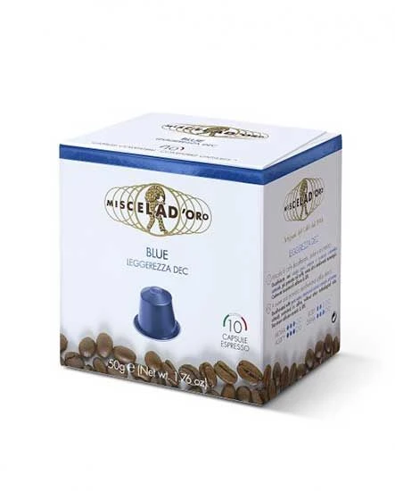 Miscela D'Oro Nespresso Compatible Capsules, Blue (Decaf), 10/10 Ct 3 Miscela D'Oro Nespresso Compatible Capsules, Blue (Decaf), 10/10 Ct