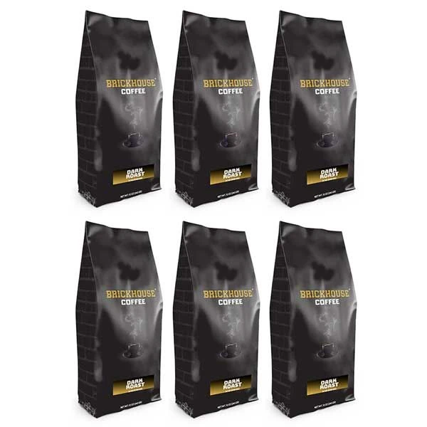 Brickhouse Ground Coffee, Dark Roast, 6/12 Oz Bags 3 Brickhouse Ground Coffee, Dark Roast, 6/12 Oz Bags