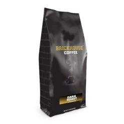Brickhouse Ground Coffee, Dark Roast, 4/12 Oz Bags -Miscela Drink Store brickhouse ground coffee dark roast 12oz bag 1 1