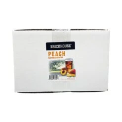 Brickhouse Peach Flavored Iced Tea, 24/3 Oz Packets, Loose Leaf With Filters -Miscela Drink Store brickhouse peach flavored iced tea 24 3oz 1
