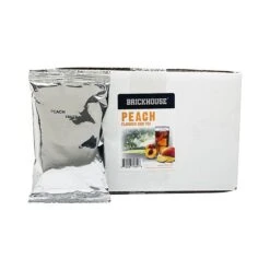 Brickhouse Peach Flavored Iced Tea, 24/3 Oz Packets, Loose Leaf With Filters -Miscela Drink Store brickhouse peach flavored iced tea 24 3oz