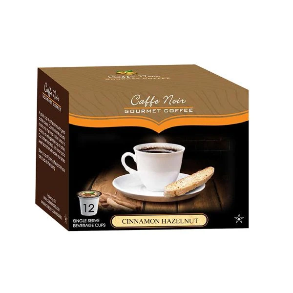 Caffe Noir Gourmet Coffee Cinnamon Hazelnut, Single Serve Beverage Cups, 6 Box 12 Count Each 4 Caffe Noir Gourmet Coffee Cinnamon Hazelnut, Single Serve Beverage Cups, 6 Box 12 Count Each - Image 2