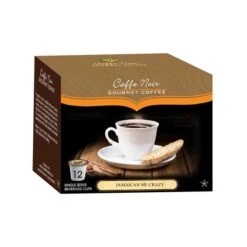 Caffe Noir Gourmet Coffee Jamaican Me Crazy, Single Serve Beverage Cups, 6 Box 12 Count Each -Miscela Drink Store caffe noir gourment coffee jamaican me crazy 12 ct