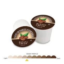 Caffe Noir Gourmet Coffee Banana Cream, Single Serve Beverage Cups, 6 Box 12 Count Each -Miscela Drink Store caffenoirbananacream 1