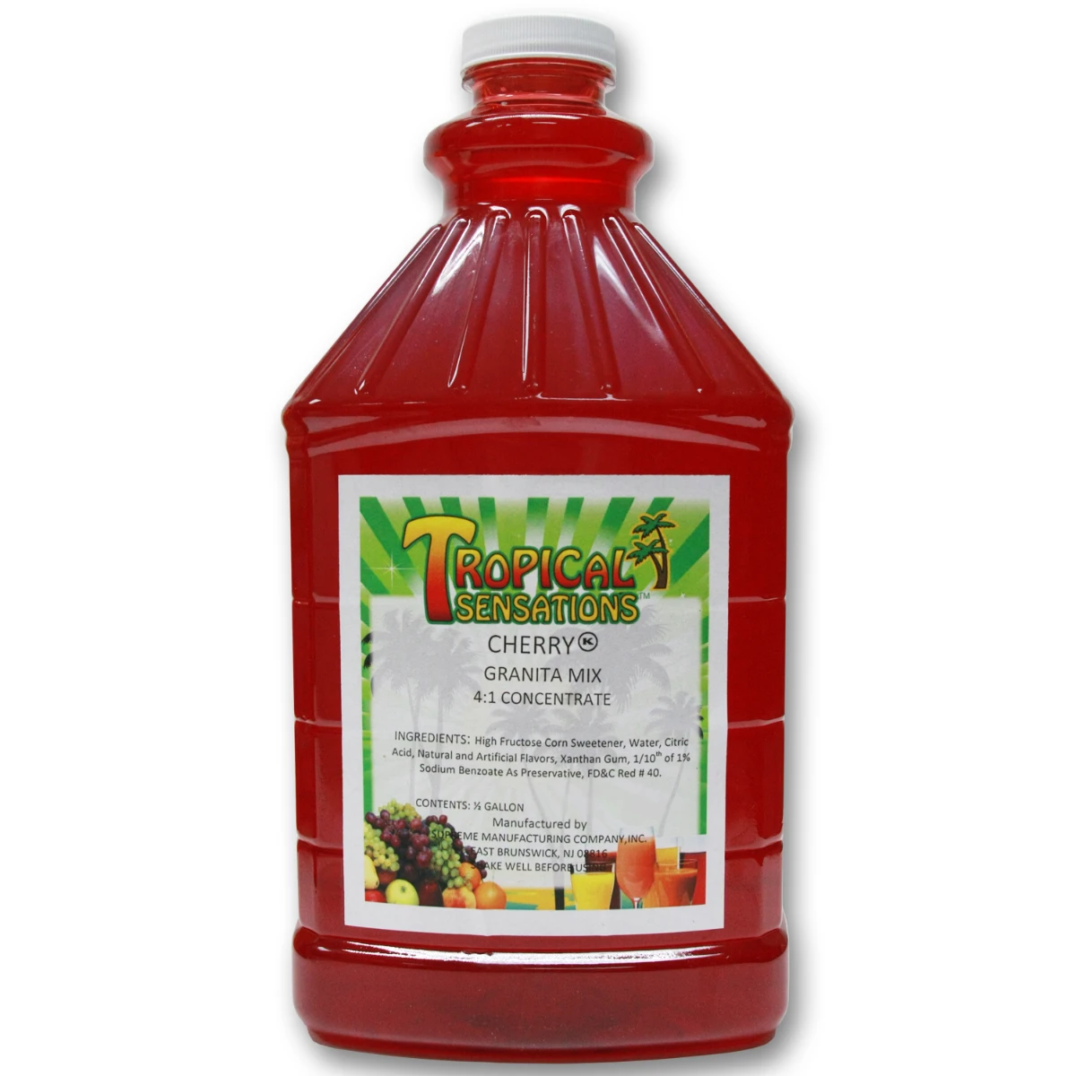 Tropical Sensations - Cherry Granita Mix, 1 Bottle 64 Oz 3 Tropical Sensations - Cherry Granita Mix, 1 Bottle 64 Oz