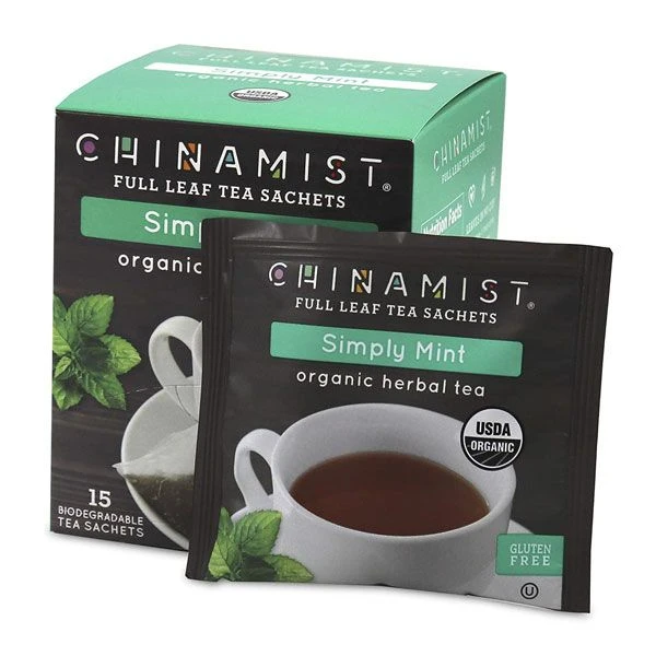 China Mist - Simply Mint Herbal Full Leaf Tea Sachet, 15 Count Box 4 China Mist - Simply Mint Herbal Full Leaf Tea Sachet, 15 Count Box - Image 2