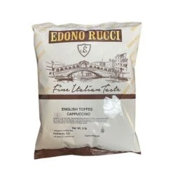 Edono Rucci English Toffee Cappuccino Mix, 6/2 Lbs Bags -Miscela Drink Store edono rucci english toffee cappuccino mix 2 lb bag 1 1 1
