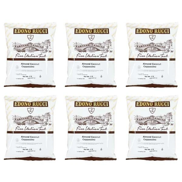 Edono Rucci Almond Coconut Powdered Cappuccino Mix, 6/2 Lb Bags