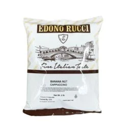 Edono Rucci Banana Nut Powdered Cappuccino Mix, 4 Bags( 2 Lbs Each) -Miscela Drink Store edono rucci banana nut cappuccino mix 2 lb bag 2