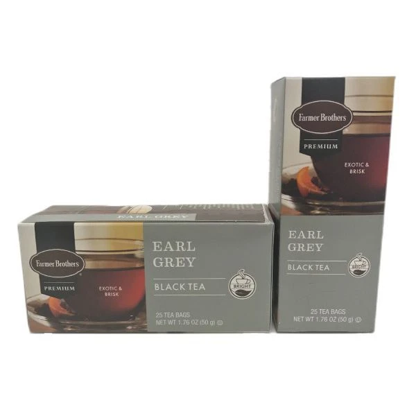 Farmer Brothers Premium: Earl Grey Hot Tea, 6/25 Ct Tea Boxes 4 Farmer Brothers Premium: Earl Grey Hot Tea, 6/25 Ct Tea Boxes - Image 2