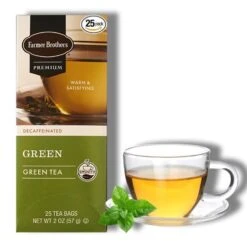 Farmer Brothers Premium: Decaf Green Tea, 6/25 Ct Tea Boxes -Miscela Drink Store fbgreentea 2