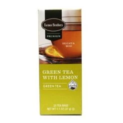 Farmer Brothers Premium Green Tea With Lemon, 6/25 Ct Tea Boxes -Miscela Drink Store fblemontea1 2