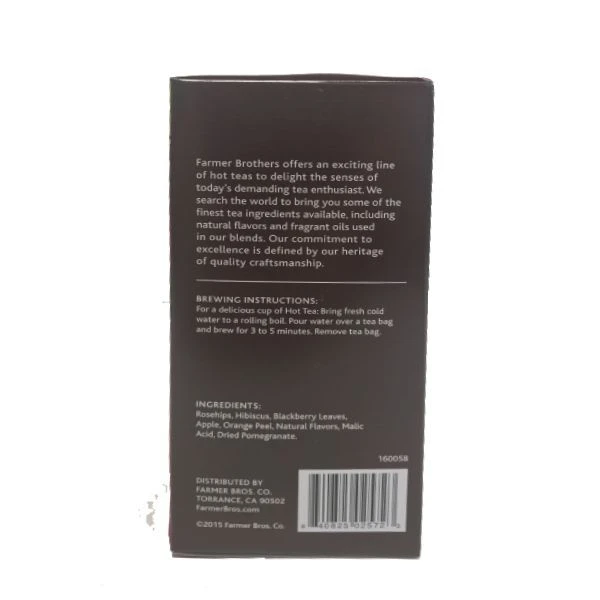 Farmer Brothers Premium: Pomegranate Hot Tea, 2/25 Ct Tea Boxes 6 Farmer Brothers Premium: Pomegranate Hot Tea, 2/25 Ct Tea Boxes - Image 4