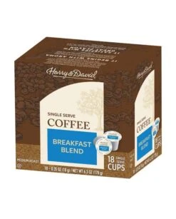 Harry & David Breakfast Blend Coffee Single Serve Cups, 4/18 Count -Miscela Drink Store harry david breakfast blend single serve coffee 18 count 1