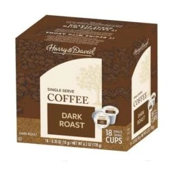 Harry & David Dark Roast Single Serve Cups, 4/18 Count -Miscela Drink Store harry david dark roast single serve cups 1 box 1