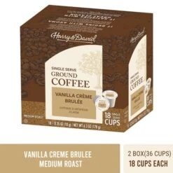 Harry & David Vanilla Creme Brulee Single Serve Coffee, 2/18 Count -Miscela Drink Store harrydavidvanillss2