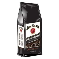 Jim Beam Signature Dark Roast Bourbon Flavored Ground Coffee, 3 Bags (12 Oz Ea.) -Miscela Drink Store jim beam signature dark roast coffee1 bag 12oz 2nd