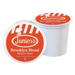 Junior's Most Fabulous Brooklyn Blend, Medium Roast Single Single Serve 4/18 Ct 7 Junior's Most Fabulous Brooklyn Blend, Medium Roast Single Single Serve 4/18 Ct -Miscela Drink Store juniors most fabulous brooklyn blend medium roast single single serve 100 ct 1 1 1