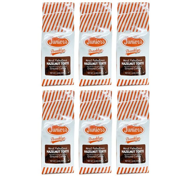 Junior's Most Fabulous Hazelnut Torte, Medium Roast Ground Coffee, 6/12 Oz Bags 3 Junior's Most Fabulous Hazelnut Torte, Medium Roast Ground Coffee, 6/12 Oz Bags