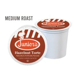 Junior's Most Fabulous Hazelnut Torte, Medium Roast Single Single Serve 2/18 Ct -Miscela Drink Store juniors most fabulous hazelnut torte medium roast single single serve 1 1