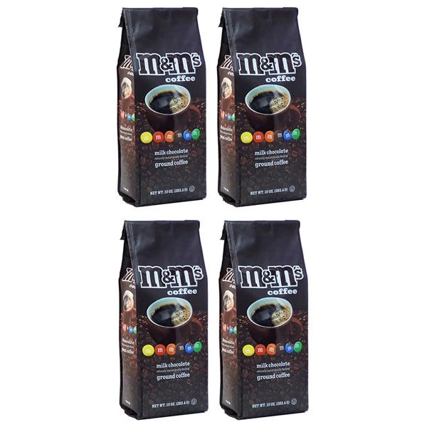 M&M's Milk Chocolate, Naturally And Artificially Flavored Ground Coffee, (4 Bags/10 Oz) 3 M&M's Milk Chocolate, Naturally And Artificially Flavored Ground Coffee, (4 Bags/10 Oz)