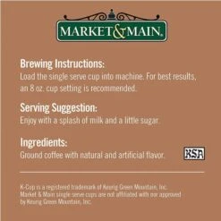 Market & Main Chocolate Peanut Butter Single Serve Coffee Cups, 2 Boxes (24 Cups) -Miscela Drink Store market main chocolate peanut butter cup coffee single serve cups 12cups5 2