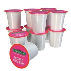 Market & Main Coconut Macaroon Single Serve Coffee Cups, 2 Boxes (24 Cups) 11 Market & Main Coconut Macaroon Single Serve Coffee Cups, 2 Boxes (24 Cups) -Miscela Drink Store market main onecup coconut macaroon compatible with keurig k cup brewers 12 count1 2