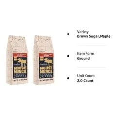 Harry & David Moose Munch Maple Brown Sugar Ground Gourmet Coffee 2 Bags -Miscela Drink Store mbs1