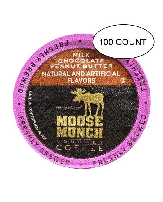 Moose Munch Coffee By Harry & David, Milk Chocolate Peanut Butter, 100 Single Serve Cups 3 Moose Munch Coffee By Harry & David, Milk Chocolate Peanut Butter, 100 Single Serve Cups