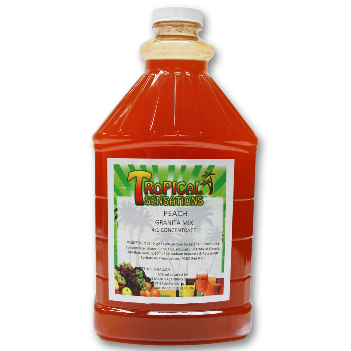 Peach Frozen Drink Mix, Tropical Sensations, 1 Bottle (64 Oz.) 3 Peach Frozen Drink Mix, Tropical Sensations, 1 Bottle (64 Oz.)